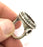Adjustable Ring Blank  (18mm Blank), Antique Silver Plated Brass G3503