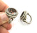 Adjustable Ring Blank  (18mm Blank), Antique Silver Plated Brass G3503