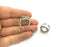 Ring Blank Bezel Settings Cabochon Base Mountings Adjustable (14mm Blank), Antique Silver Plated Brass G3504