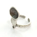 Adjustable Ring Blank (6mm Blank) , Antique Silver Plated Brass G3525