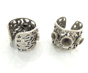 Adjustable Ring Blank (4mm and 5mm Blank) , Antique Silver Plated Brass G3527