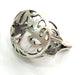 Silver Ring Blank Bezel Settings Cabochon Base Mountings Adjustable (18mm Blank) , Antique Silver Plated Brass G3532