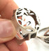Silver Ring Blank Bezel Settings Cabochon Base Mountings Adjustable (18mm Blank) , Antique Silver Plated Brass G3532