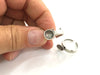 Adjustable Ring Blank (6mm Blank) , Antique Silver Plated Brass G3525