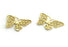 2 Raw Brass Butterfly Charms 30x20 mm G3576