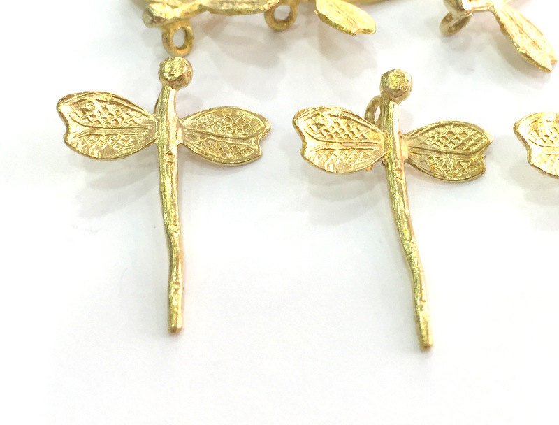 2 Raw Brass Butterfly Charms 30x23 mm G3577