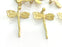 2 Raw Brass Butterfly Charms 30x23 mm G3577