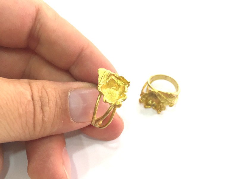 Raw Brass Adjustable Ring Blank (8mm Blank) G10057
