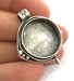 Antique Silver Plated Brass  Mountings , Blanks (25 mm blank) G3559