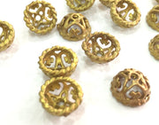 4 Raw Brass Caps Findings 10x5mm G3592