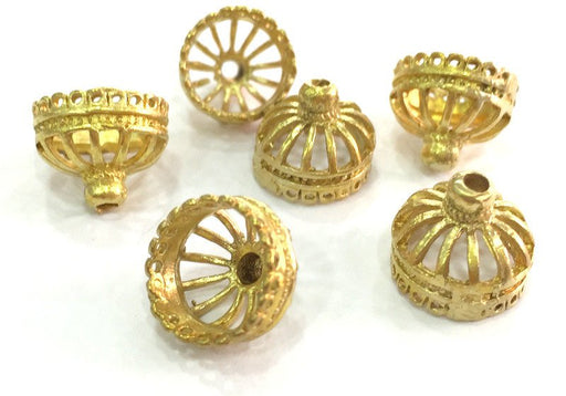 4 Raw Brass Cones  Findings 13x10mm G3593
