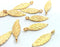 10 Leaf Charms Gold Plated Brass Charms G343