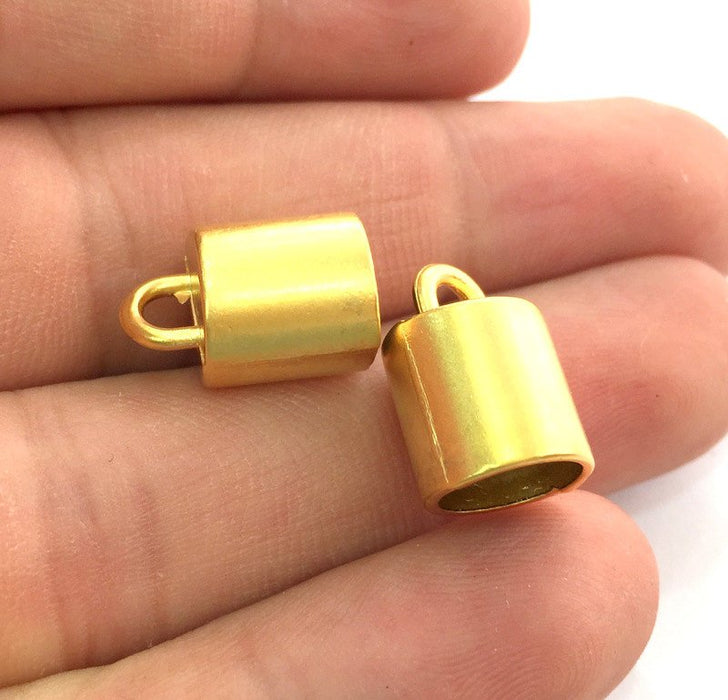 2 Pcs (15x10 mm) Cone  Findings ,Gold Plated Metal G9430