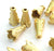 4 Gold Plated Cone Findings (12x8 mm)  G3607