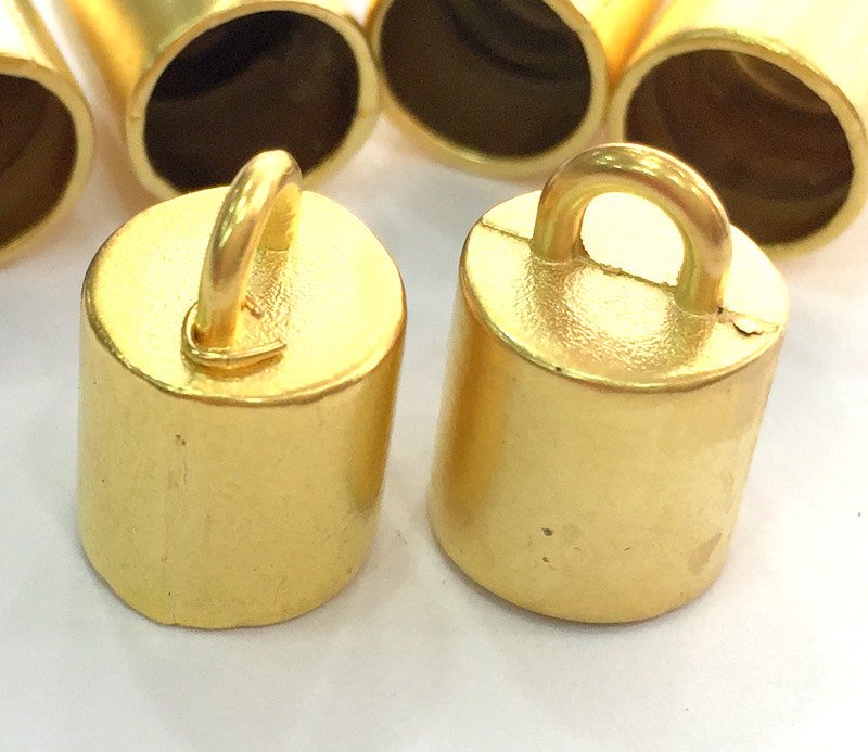 2 Pcs (15x10 mm) Cone  Findings ,Gold Plated Metal G9430