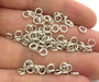 50 Pcs (5 mm) Antique Silver Plated Brass Strong jumpring ,Findings G3611