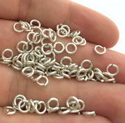 200 Pcs (5 mm) Antique Silver Plated Brass Strong jumpring ,Findings G3611