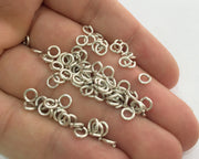 50 Pcs (5 mm) Antique Silver Plated Brass Strong jumpring ,Findings G3611