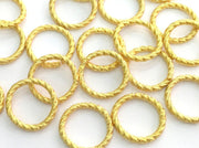 5 Gold Plated Brass Strong  jumpring ,Findings 5 Pcs (15 mm) G3609