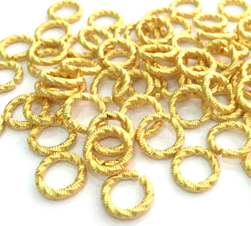 100 Gold Plated Brass Strong  jumpring ,Findings 10 Pcs (10 mm)  G3612