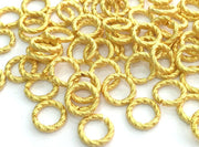100 Gold Plated Brass Strong  jumpring ,Findings 10 Pcs (10 mm)  G3612