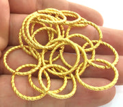 5 Gold Jumpring Gold Plated Brass Strong  jumpring ,Findings (20 mm)  G3613