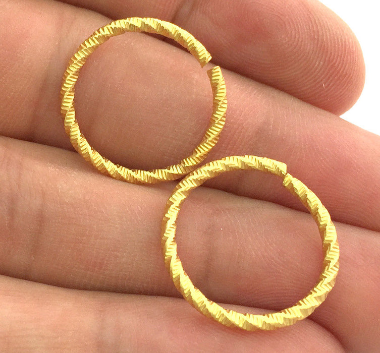 5 Gold Jumpring Gold Plated Brass Strong  jumpring ,Findings (20 mm)  G3613