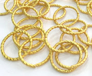 5 Gold Jumpring Gold Plated Brass Strong  jumpring ,Findings (20 mm)  G3613