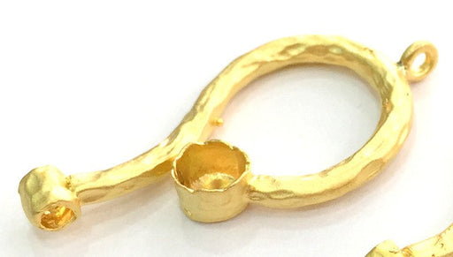 Gold Plated Brass Mountings ,  Blanks   (5 mm blank) G3645