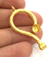 Gold Plated Brass Mountings ,  Blanks   (5 mm blank) G3645