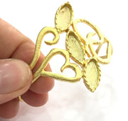 Adjustable Bracelet Blanks Findings ,  Gold Plated Brass G3648
