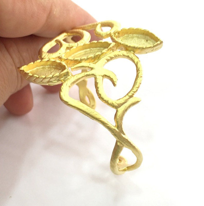 Adjustable Bracelet Blanks Findings ,  Gold Plated Brass G3648