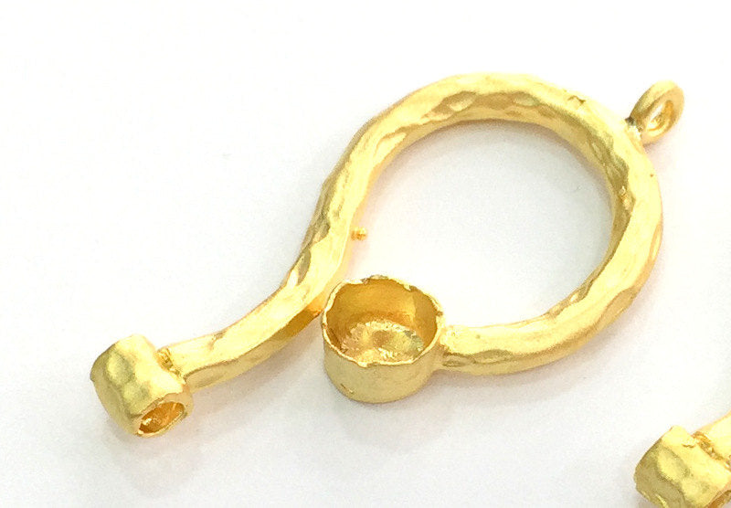 Gold Plated Brass Mountings ,  Blanks   (5 mm blank) G3645