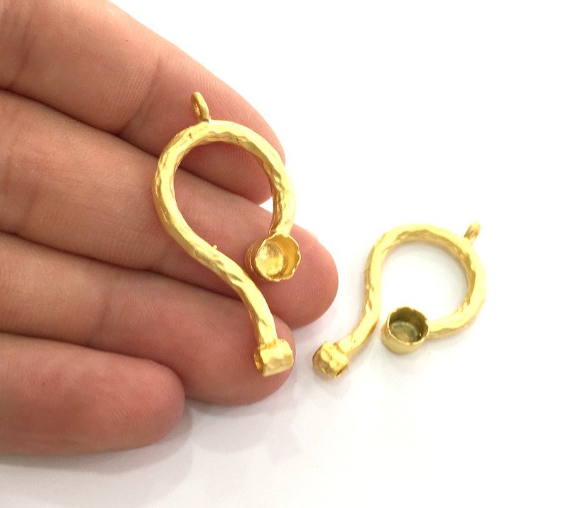Gold Plated Brass Mountings ,  Blanks   (5 mm blank) G3645
