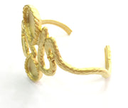 Adjustable Bracelet Blanks Findings ,  Gold Plated Brass G3647