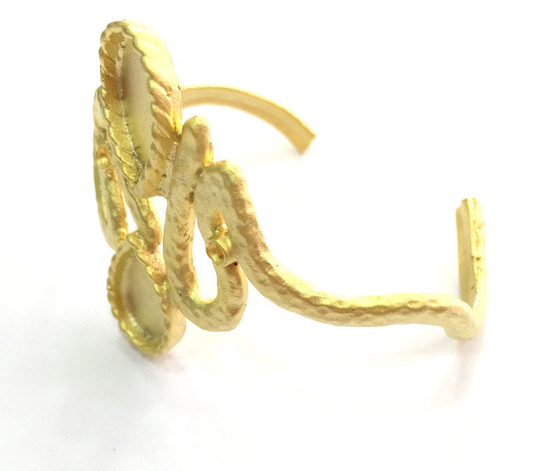 Adjustable Bracelet Blanks Findings ,  Gold Plated Brass G3647
