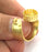 Adjustable Ring Blank, (10mm blank ) Gold Plated Brass G3668
