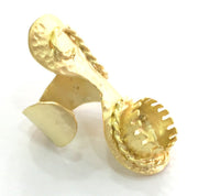 Adjustable Ring Blank, (12mm blank ) Gold Plated Brass G3670