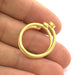 Adjustable Ring Blank, ( 4 mm blank ) Gold Plated Brass G3676