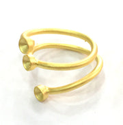 Adjustable Ring Blank, ( 4 mm blank ) Gold Plated Brass G3676