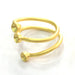 Adjustable Ring Blank, ( 4 mm blank ) Gold Plated Brass G3676