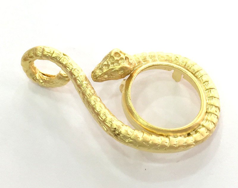 Gold Plated Brass Mountings ,  Blanks   (20 mm blank) G3679