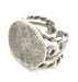 Adjustable Ring Blank, (22 mm blank) Antique Silver Plated Brass G3683