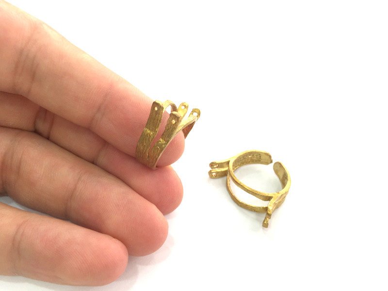 Raw Brass Adjustable Ring G3707