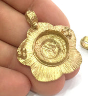 Raw Brass  Bezel Settings, (16mm blank) Cabochon Base,Mountings G3719