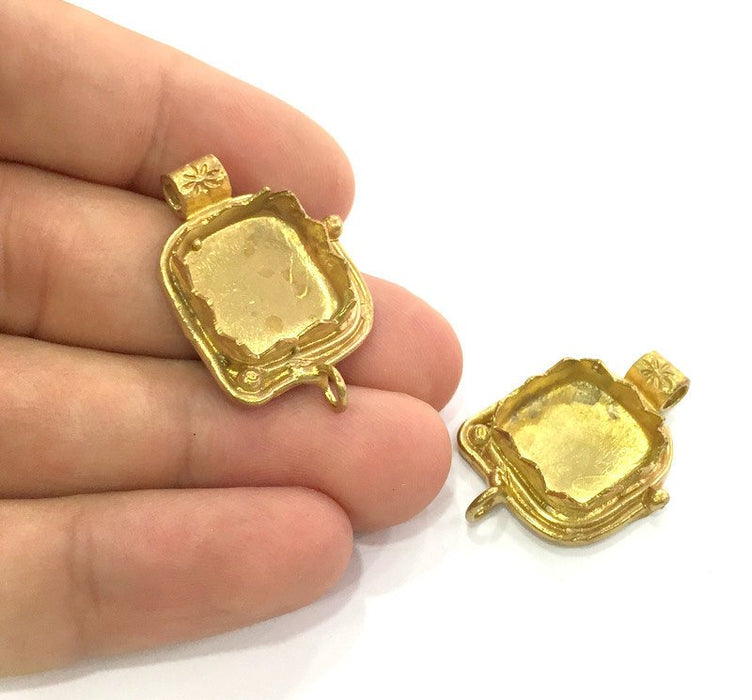 Raw Brass  Bezel Settings, (16mm blank) Cabochon Base,Mountings G3722