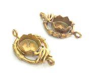 Raw Brass  Bezel Settings, (10mm blank) Cabochon Base,Mountings G3701