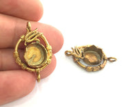 Raw Brass  Bezel Settings, (10mm blank) Cabochon Base,Mountings G3701