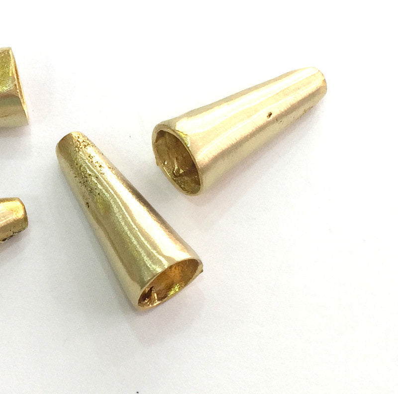 2 Raw Brass Cones  Findings 20x8mm G3702