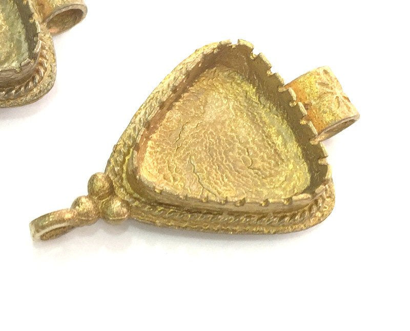 Raw Brass  Bezel Settings, (15mm blank) Cabochon Base,Mountings G3703